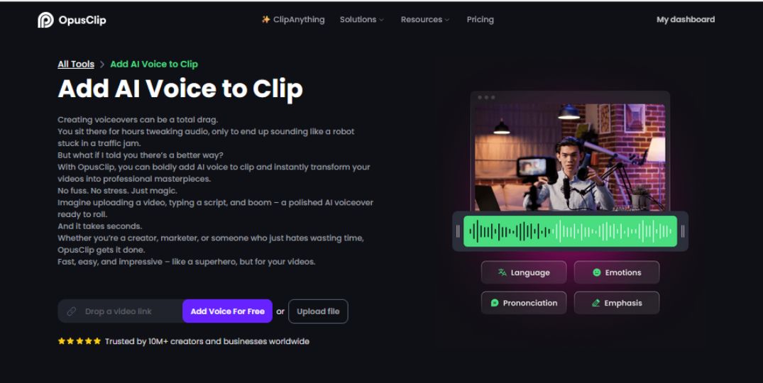 Add AI Voice to Video Online – Fast, Easy, and Professional