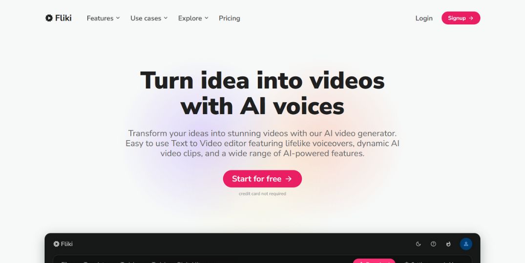 Fliki AI | AI-Powered Video Generation for Effortless Video Creation