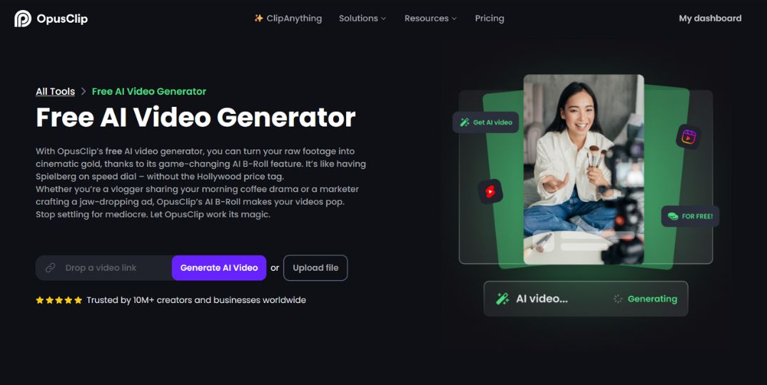 Opus Pro Free AI Video Generator – Effortless Video Creation with