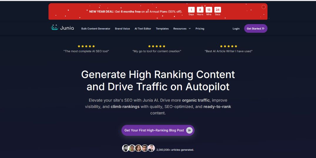 Junia AI Review | Features, Pricing & Plans for Content Creators